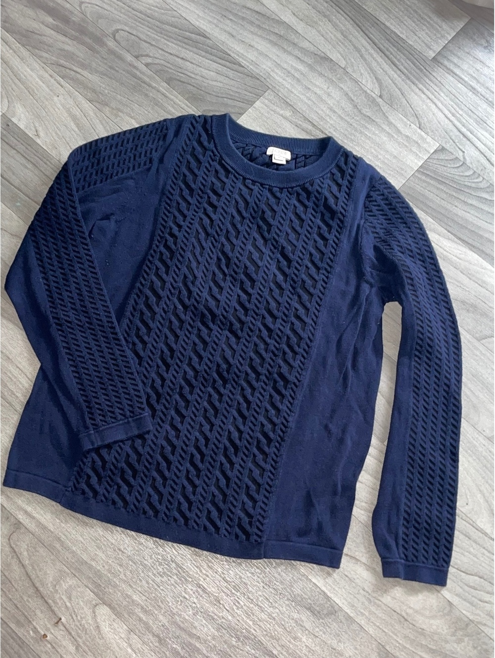 J.Crew Navy Blue Textured Knit Sweater